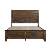 (3) QN BED W/ FTBD STRG, ALL SOLID RUBBERWD 1957-1*