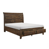 (3) QN BED W/ FTBD STRG, ALL SOLID RUBBERWD 1957-1*