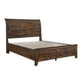 (3) QN BED W/ FTBD STRG, ALL SOLID RUBBERWD 1957-1*