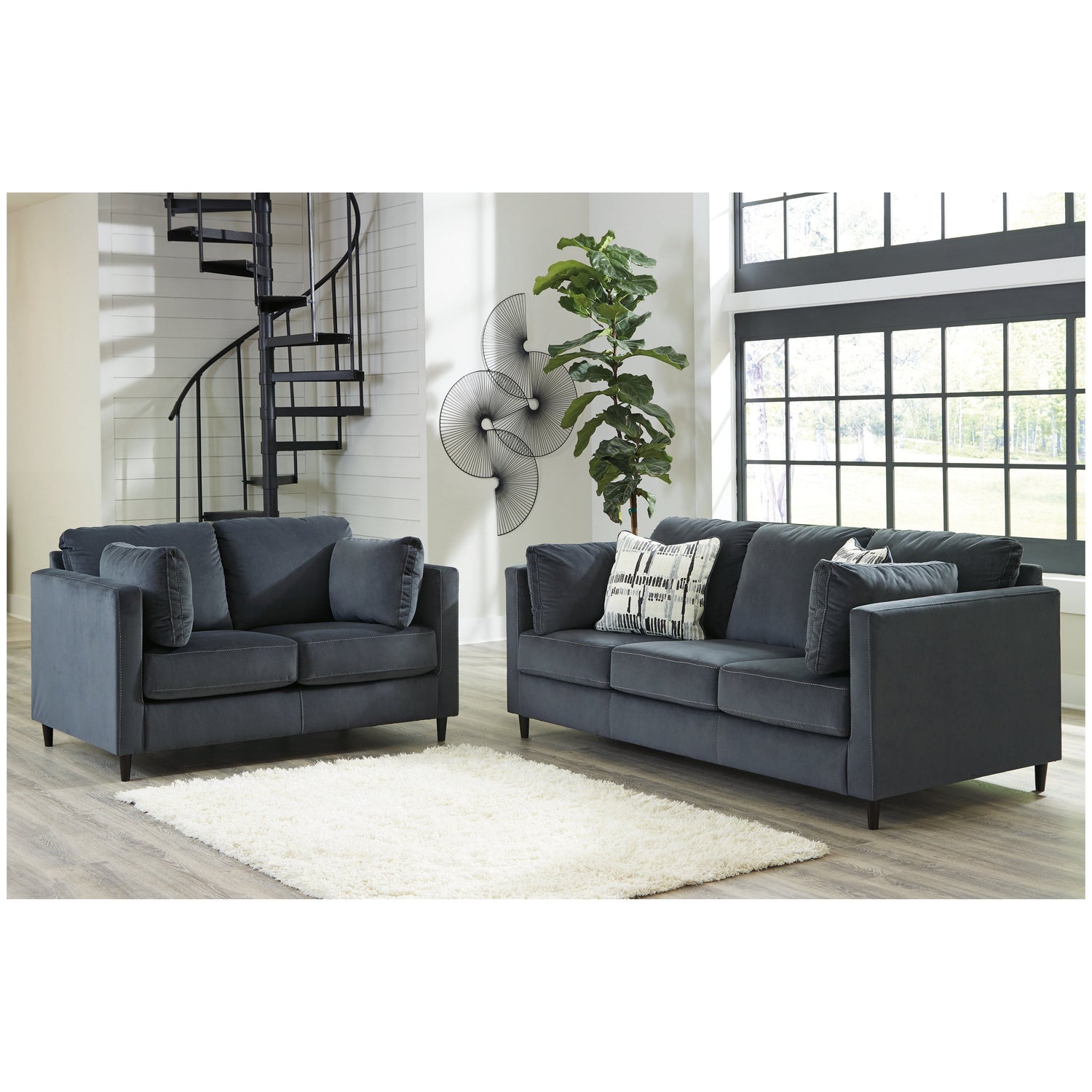 Kennewick Sofa and Loveseat Ash-19803U1