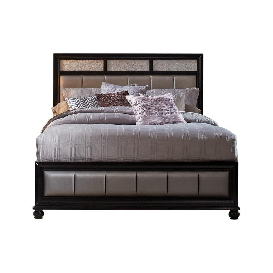 Barzini California King Upholstered Bed Black and Grey 200891KW