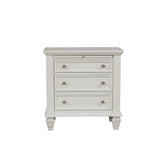 Sandy Beach 3-drawer Nightstand White 201302