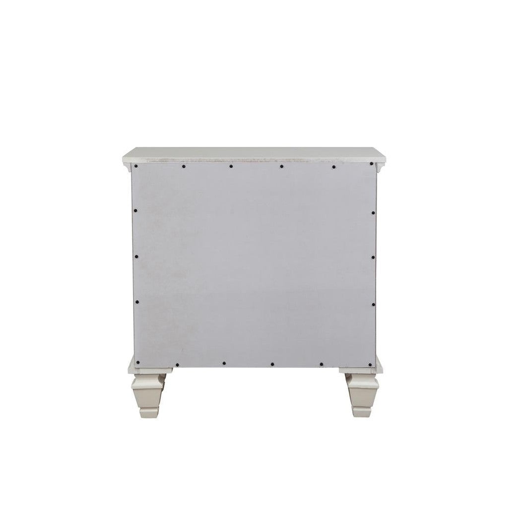 Sandy Beach 3-drawer Nightstand White 201302