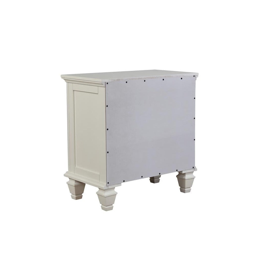 Sandy Beach 3-drawer Nightstand White 201302