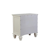 Sandy Beach 3-drawer Nightstand White 201302