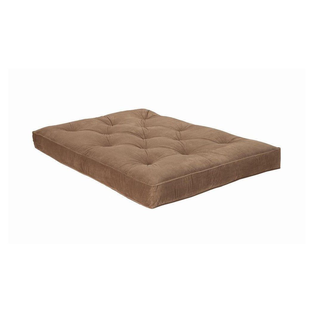 Button Tufted Luxury Futon Pad Brown 2019BRN