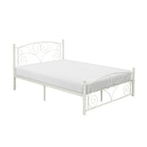 FULL METAL PLATFORM BED, WHITE 2021FW-1