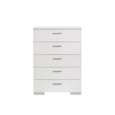 Felicity 5-drawer Chest Glossy White 203505