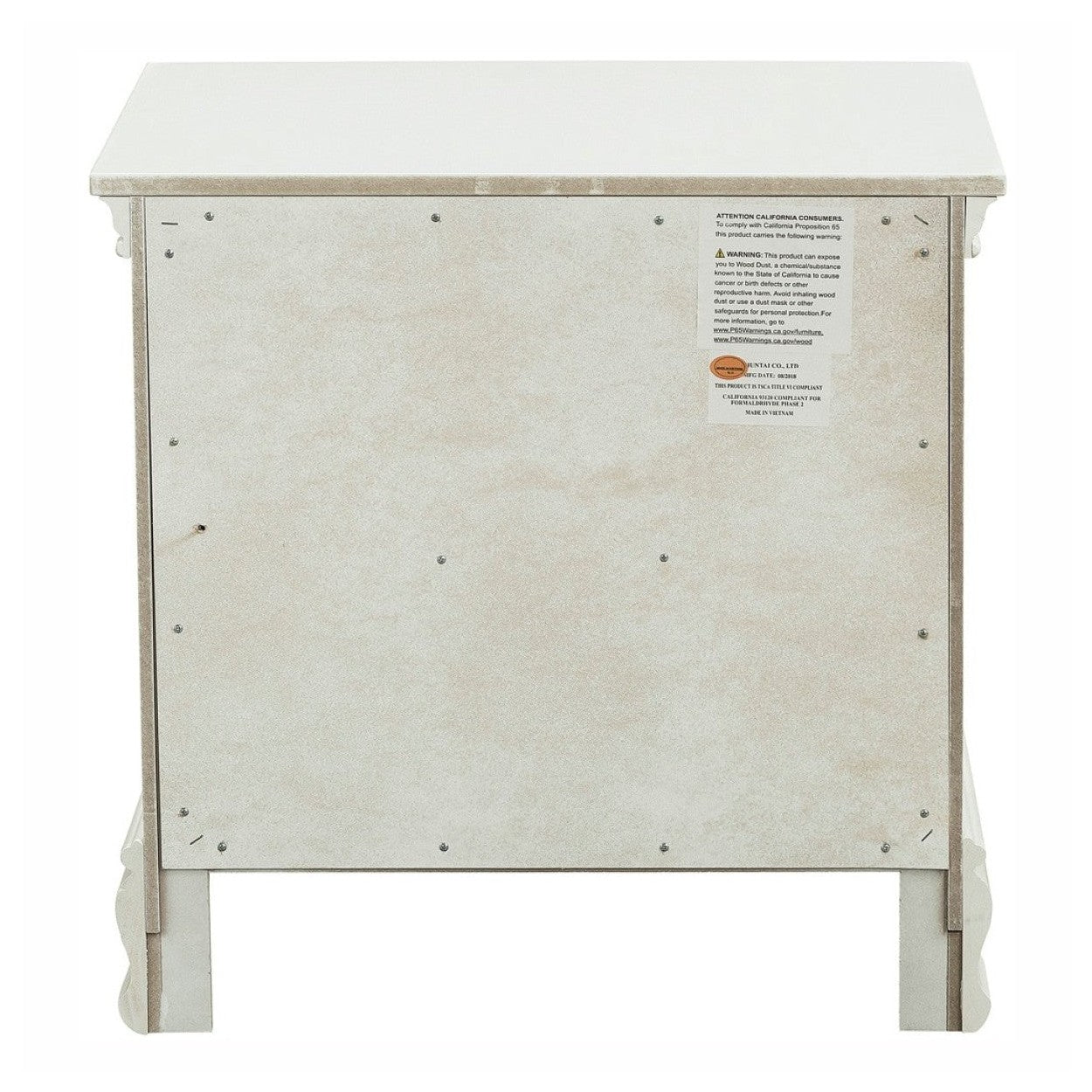 NIGHT STAND, WHITE FIN. 2039W-4