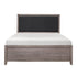 (2) FULL BED, MELAMINE, BRW GRY/BLK 2042F-1*