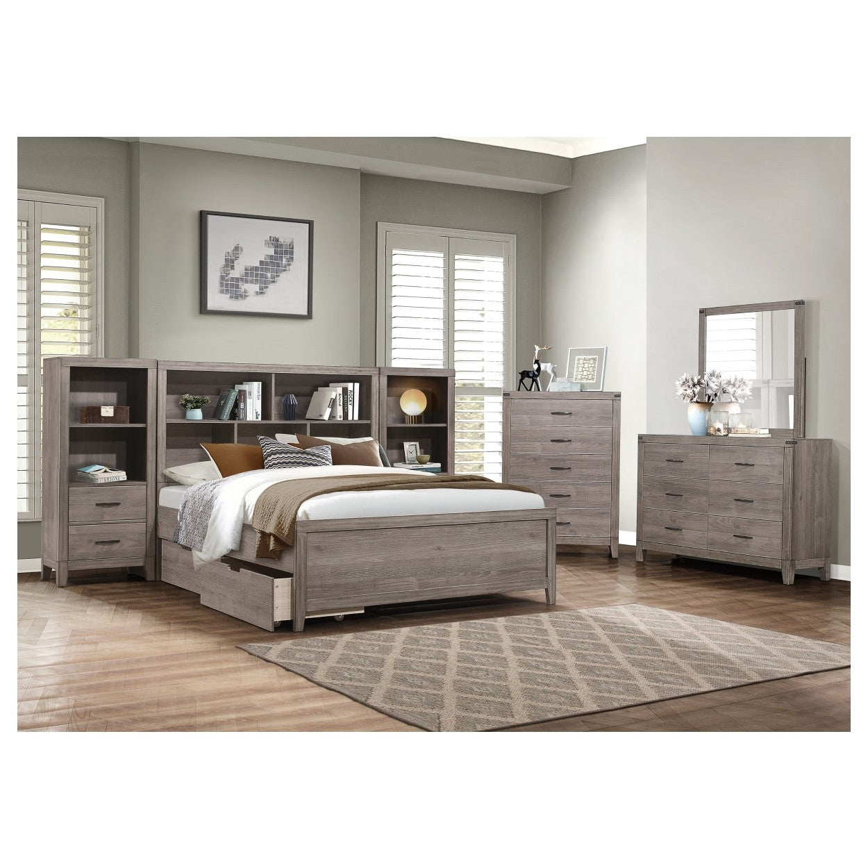 (3) Full Platform Bed 2042NBF-1*