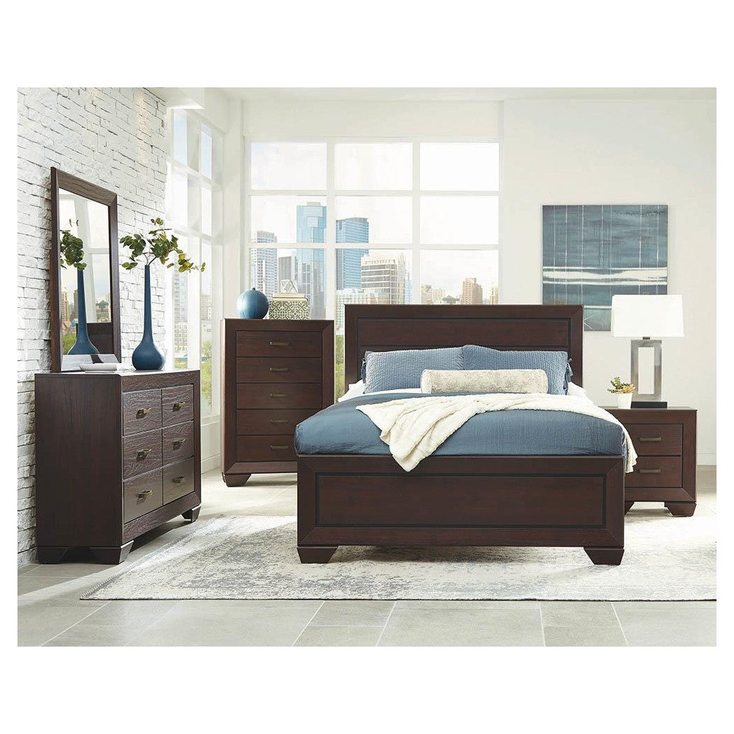 Kauffman Queen Panel Bed Dark Cocoa 204391Q