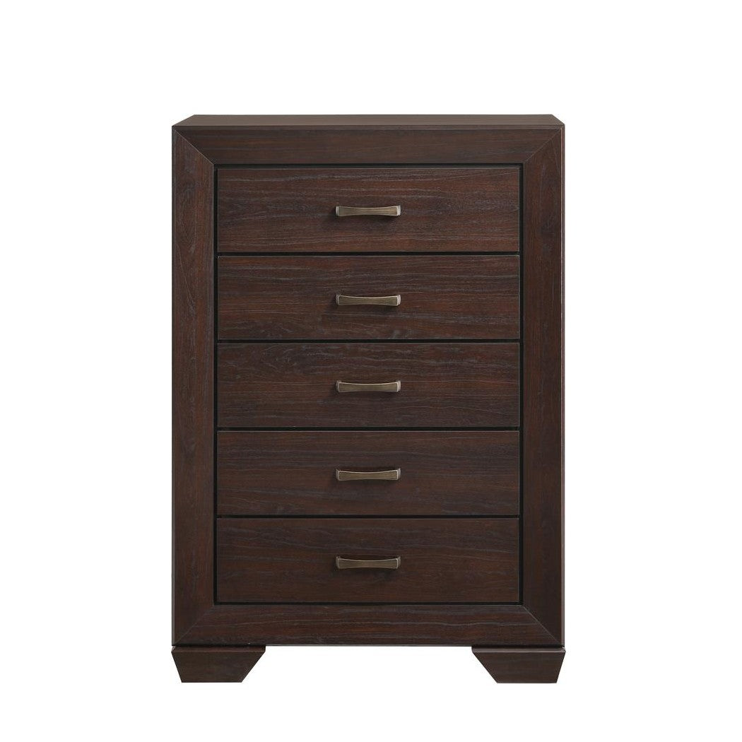 Kauffman 5-drawer Chest Dark Cocoa 204395