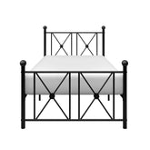 TWIN METAL PLFM BED, BLK X 2047TBK-1
