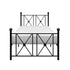 TWIN METAL PLFM BED, BLK X 2047TBK-1