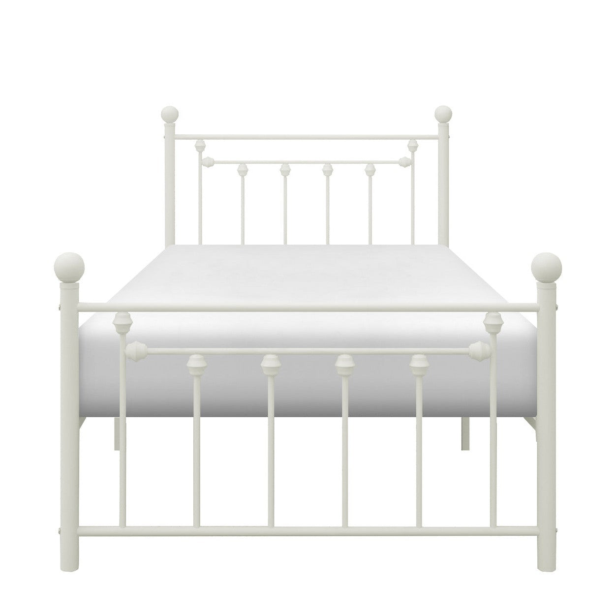 TWIN METAL PLFM BED, WHITE 2048TW-1