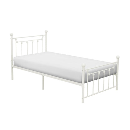 TWIN METAL PLFM BED, WHITE 2048TW-1