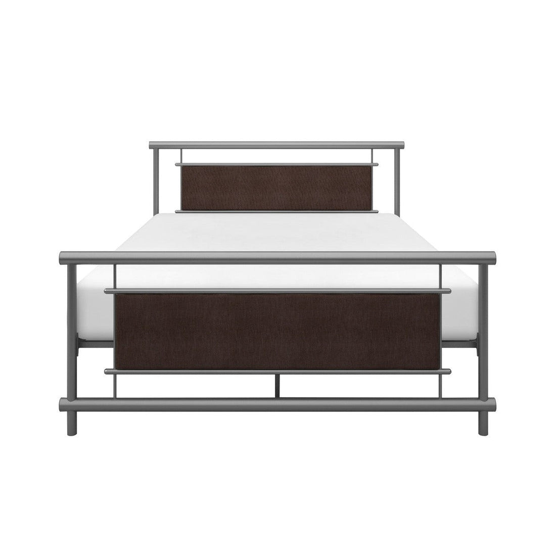 FULL METAL PLFM BED, SILVER 2049F-1
