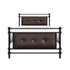 TWIN METAL PLFM BED, UPHL HB/FB 2050T-1