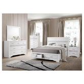 Miranda Eastern King 2-drawer Storage Bed White 205111KE