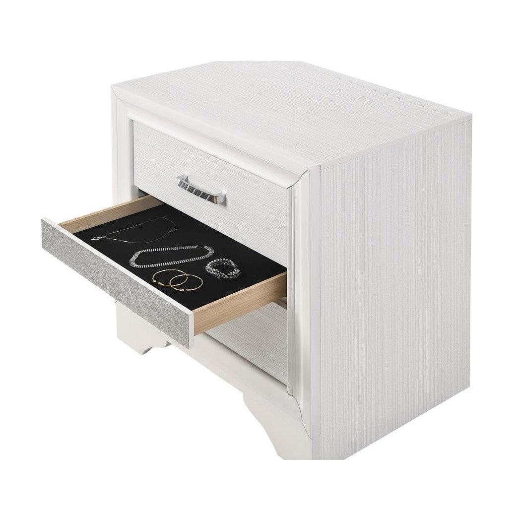 Miranda 2-drawer Nightstand Tray White 205112