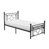 TWIN METAL PLFM BED, BLK 2051TBK-1