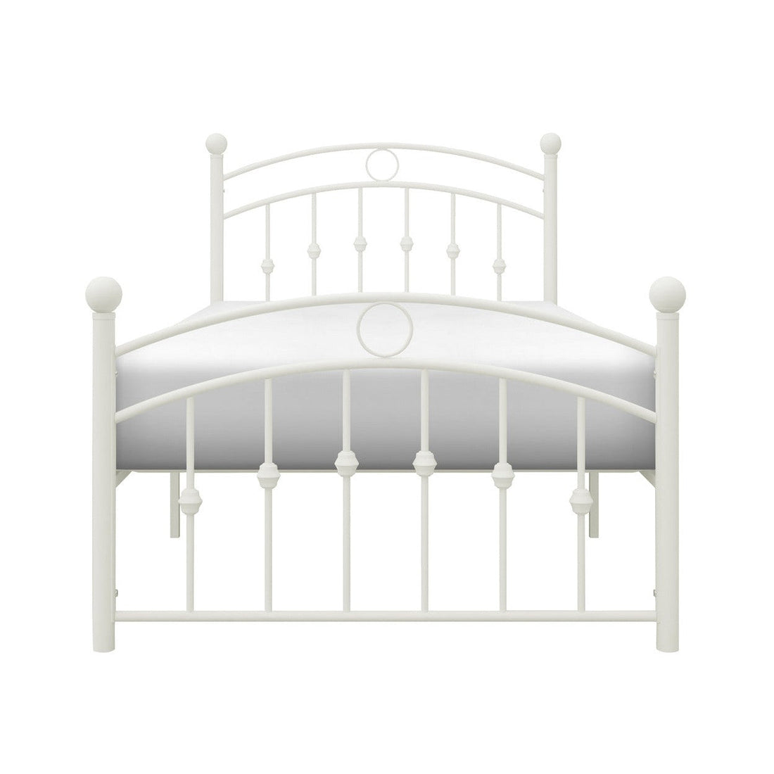 TWIN METAL PLFM BED, WHITE 2052TW-1