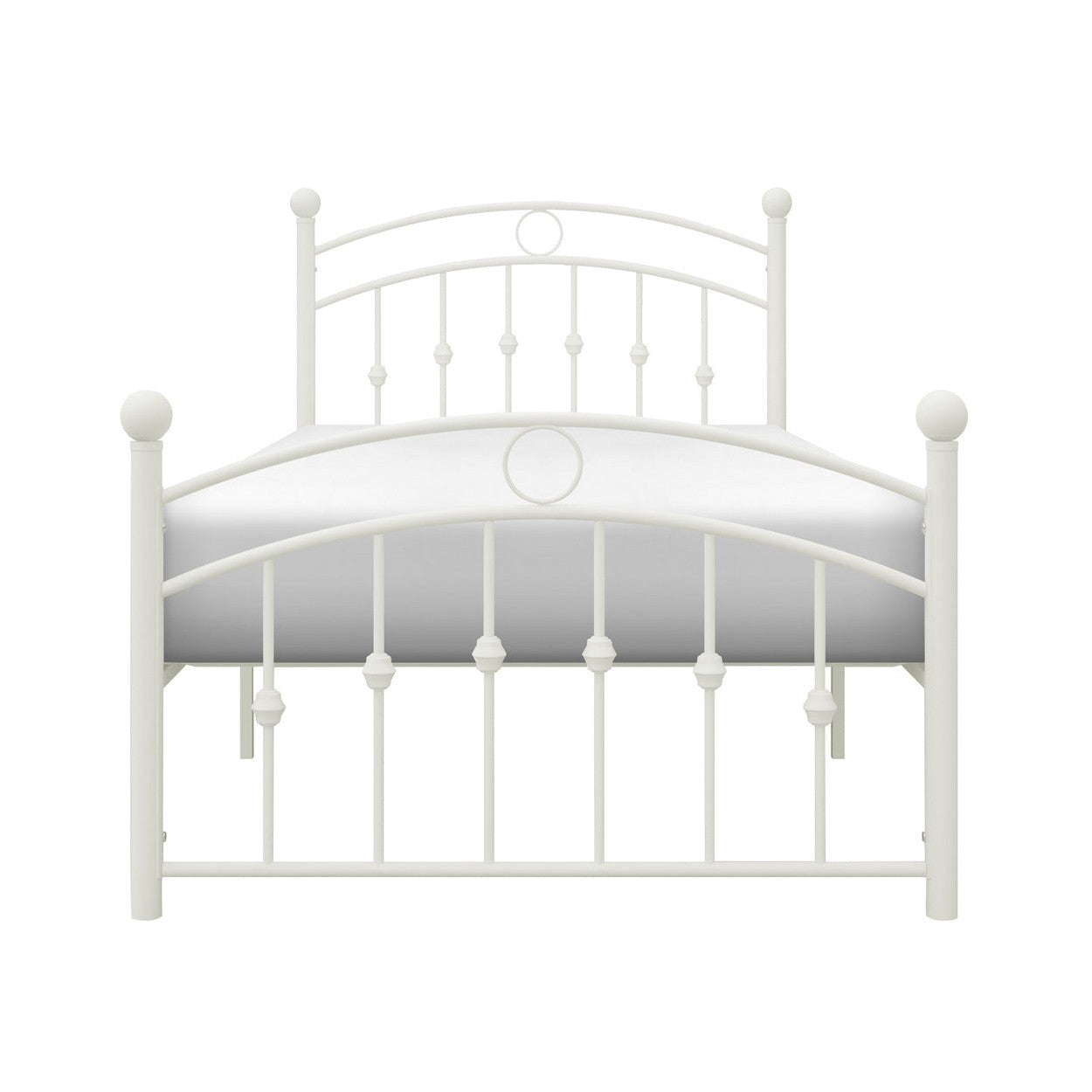 TWIN METAL PLFM BED, WHITE 2052TW-1