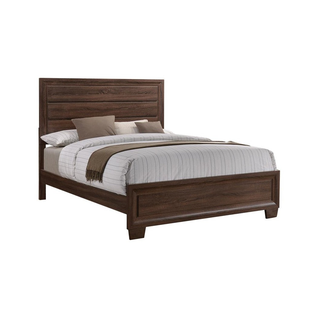 Brandon Eastern King Panel Bed Medium Warm Brown 205321KE