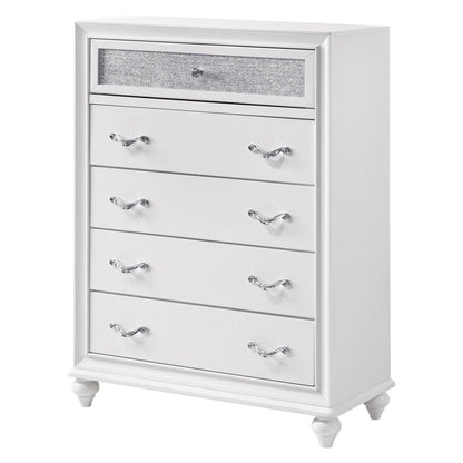 Barzini 5-drawer Chest White 205895
