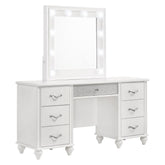 Barzini 7-drawer Vanity Desk with Lighted Mirror White 205897