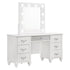 Barzini 7-drawer Vanity Desk with Lighted Mirror White 205897