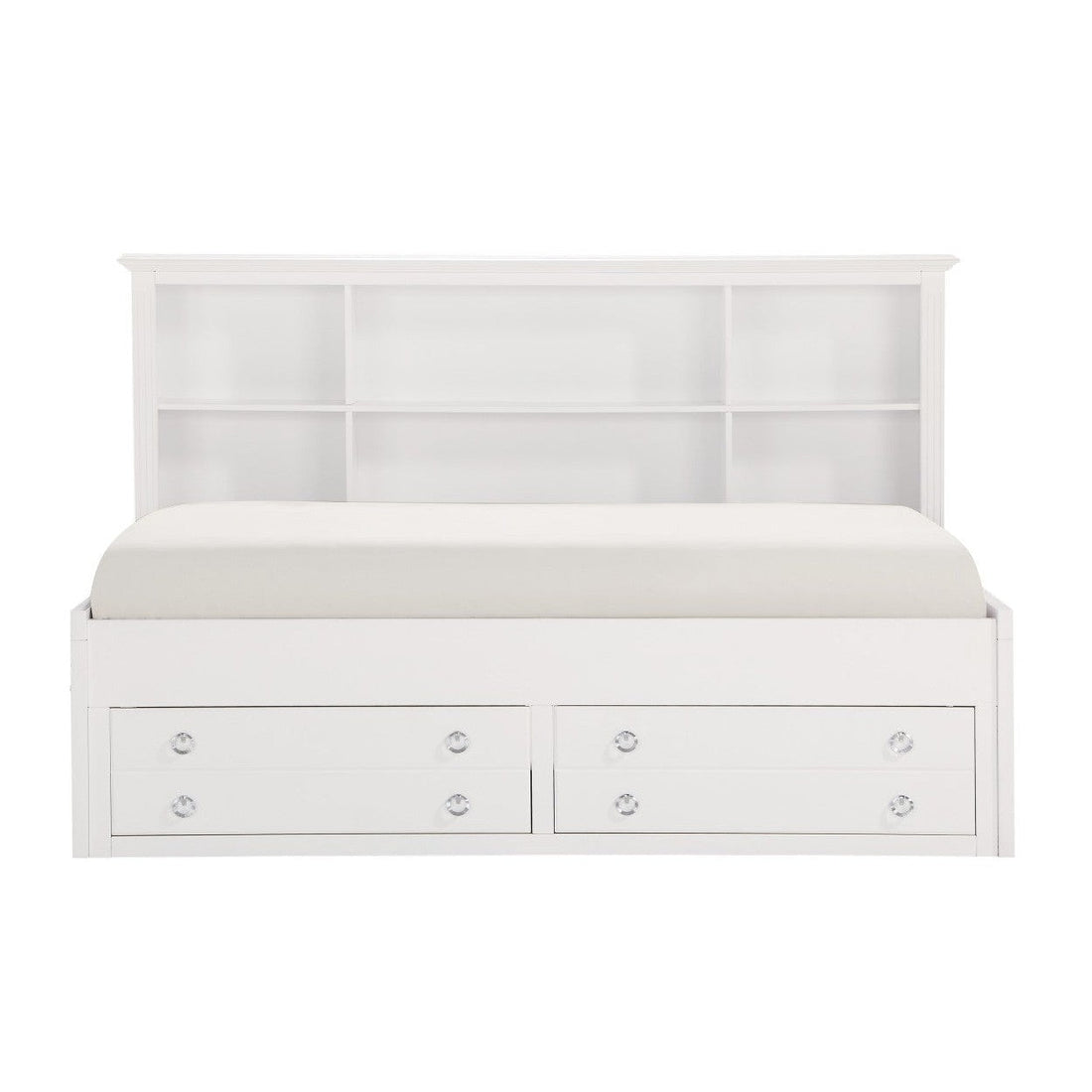 (2) Full Lounge Storage Bed, White 2058WHPRF-1*