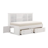 (2) Full Lounge Storage Bed, White 2058WHPRF-1*