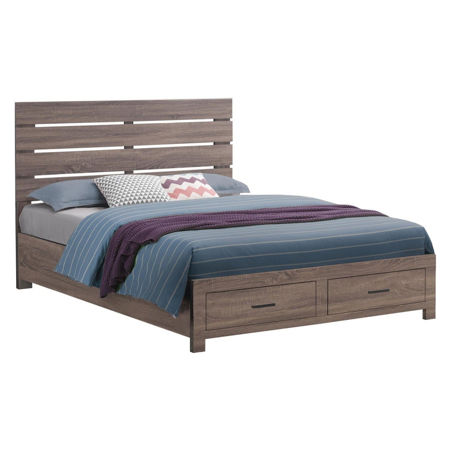 Brantford Eastern King Storage Bed Barrel Oak 207040KE