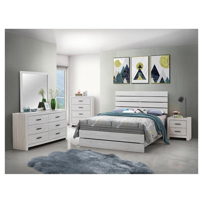 Brantford Eastern King Panel Bed Coastal White 207051KE