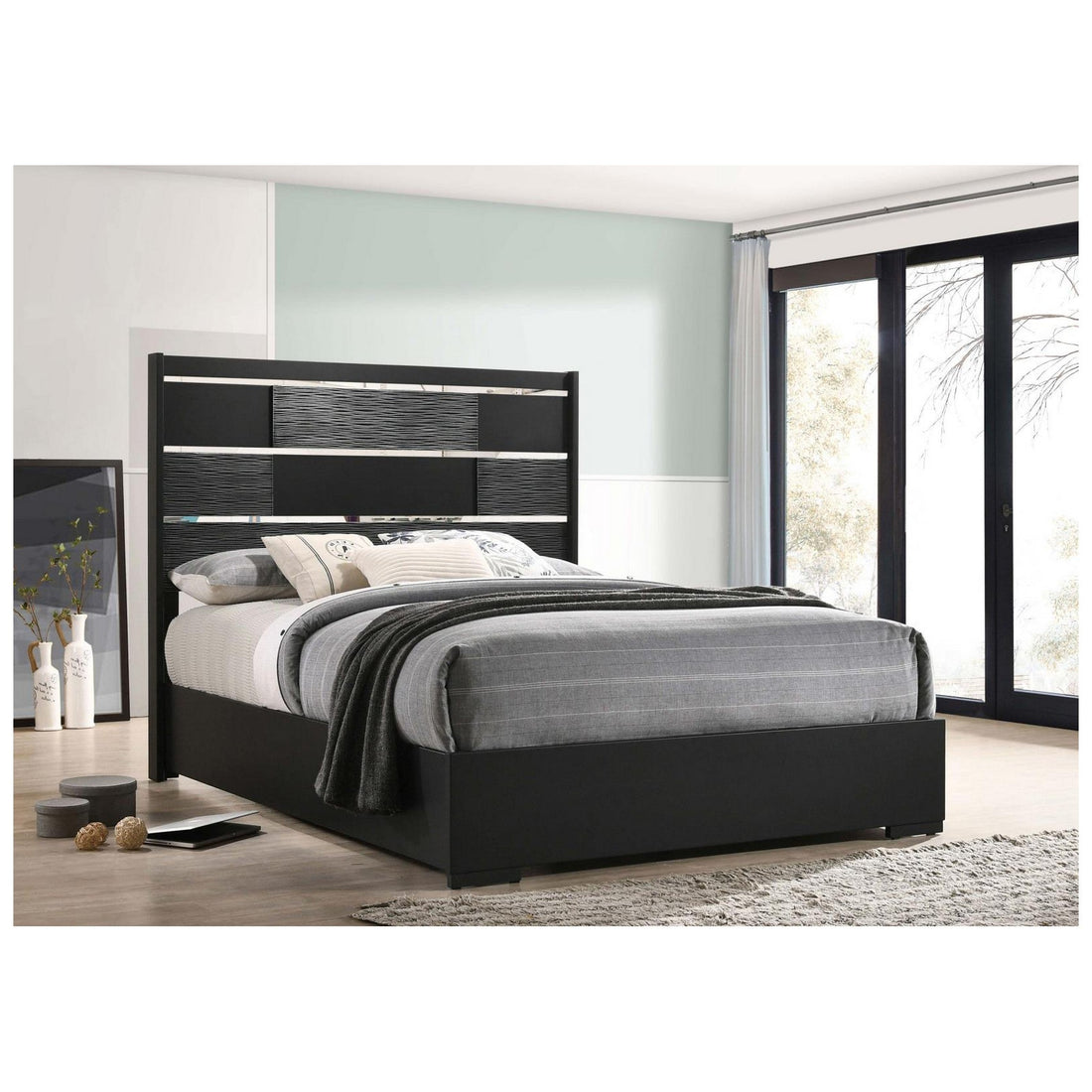 Blacktoft Queen Panel Bed Black 207101Q