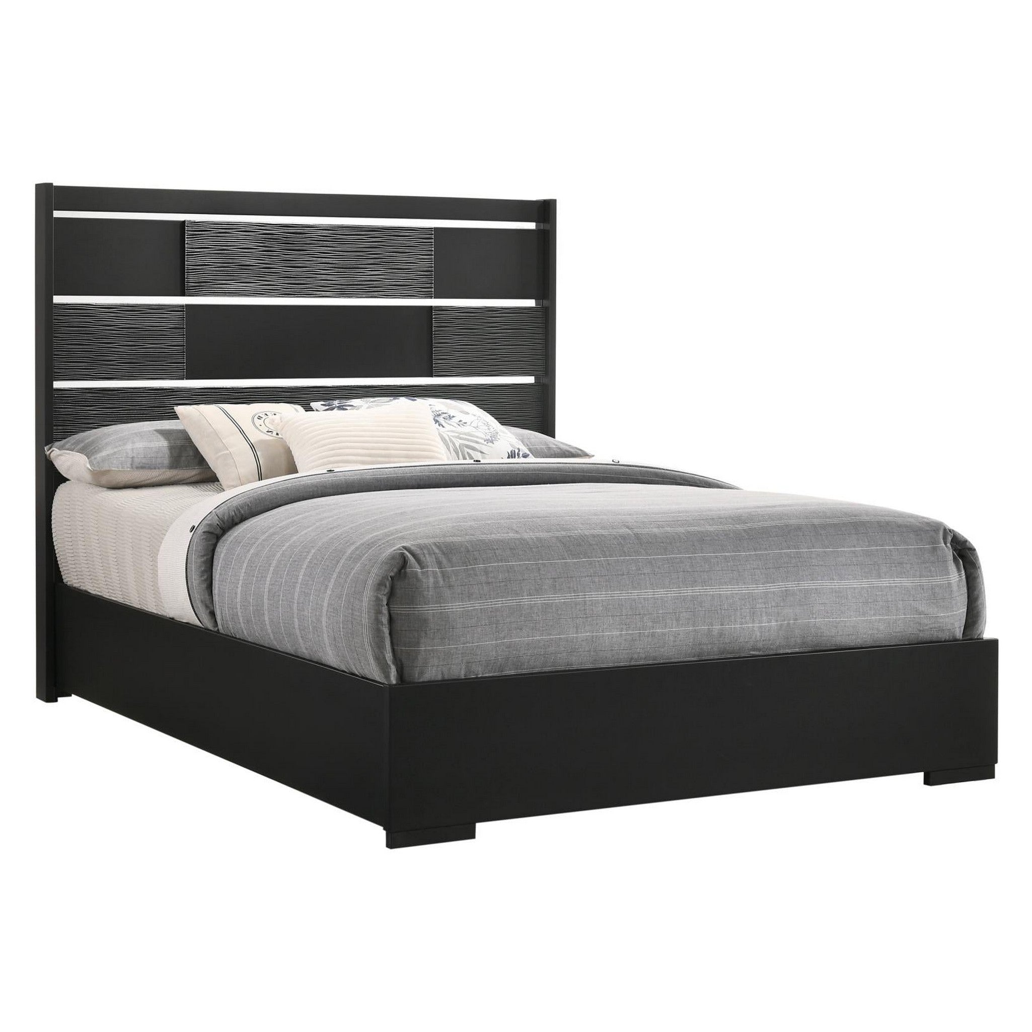 Blacktoft Queen Panel Bed Black 207101Q