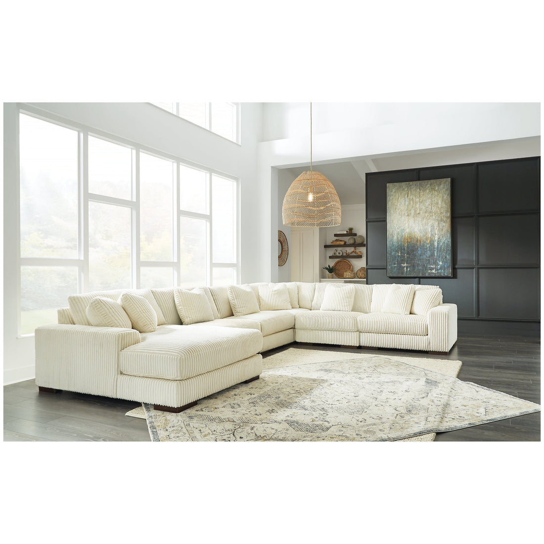 Lindyn 6-Piece Sectional with Chaise Ash-21104S11