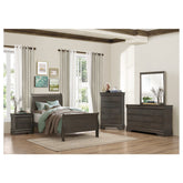 (2) TWIN BED, STAINED GREY 2147TSG-1*