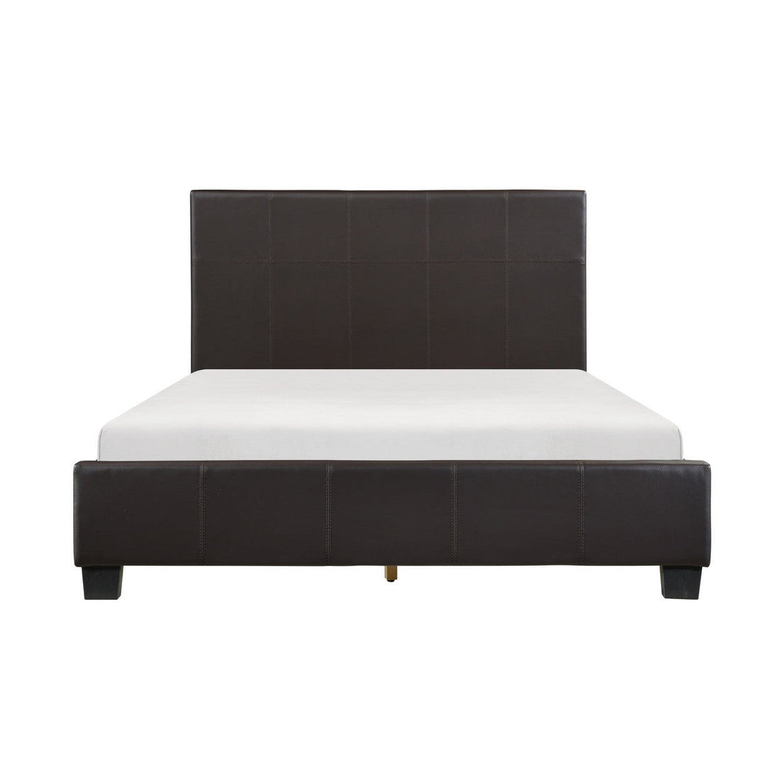 (2)FULL UPH PLFM BED, DARK BROWN 2220FDBR-1*