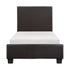 (2)TWIN UPH PLFM BED, DARK BROWN 2220TDBR-1*
