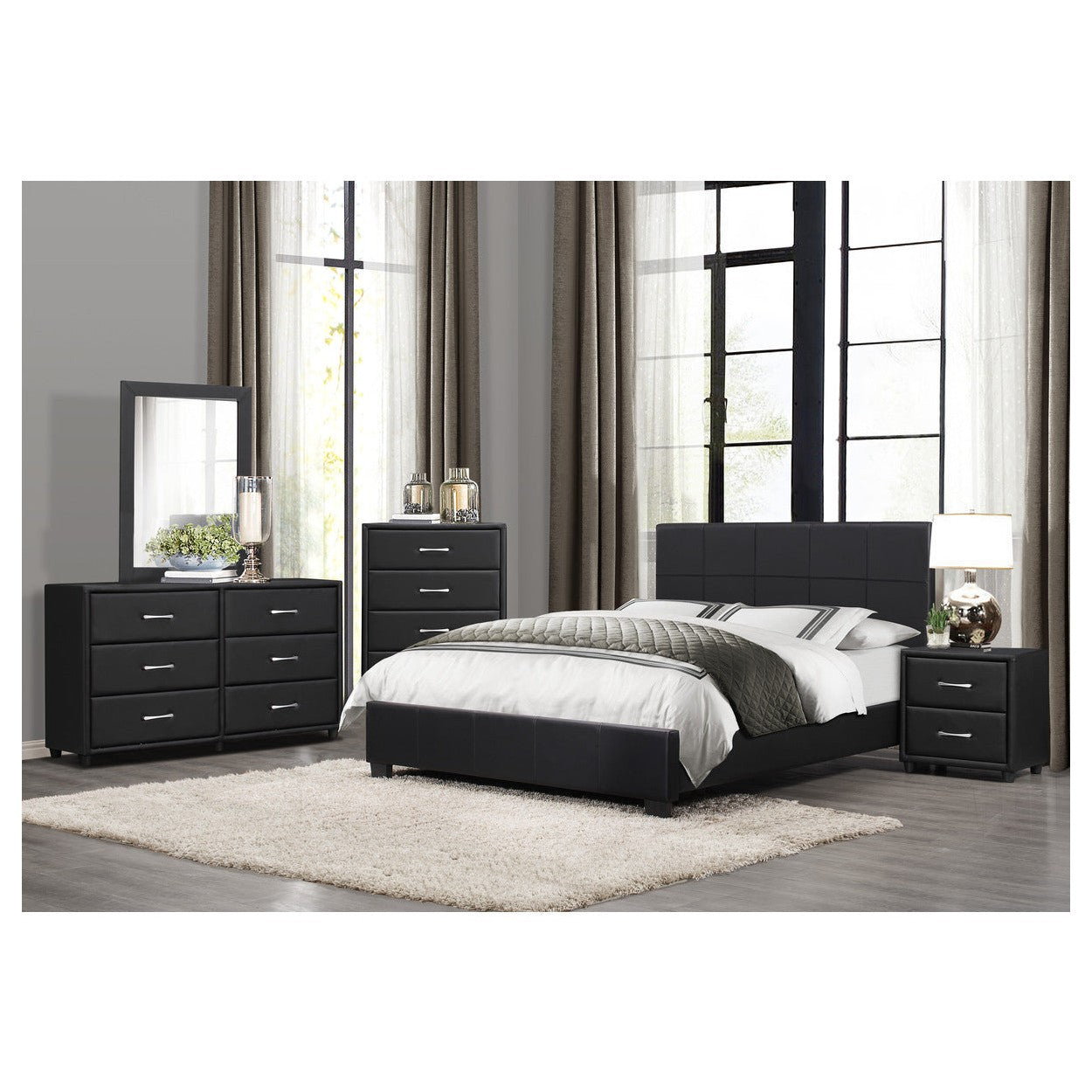 NIGHT STAND, BLK PVC 2220-4