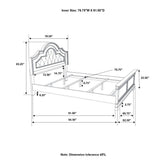 Manchester Bedroom Set with Upholstered Arched Headboard Wheat 222891KE-S4