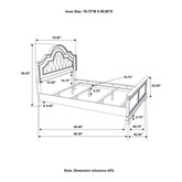 Manchester Bedroom Set with Upholstered Arched Headboard Wheat 222891KW-S4