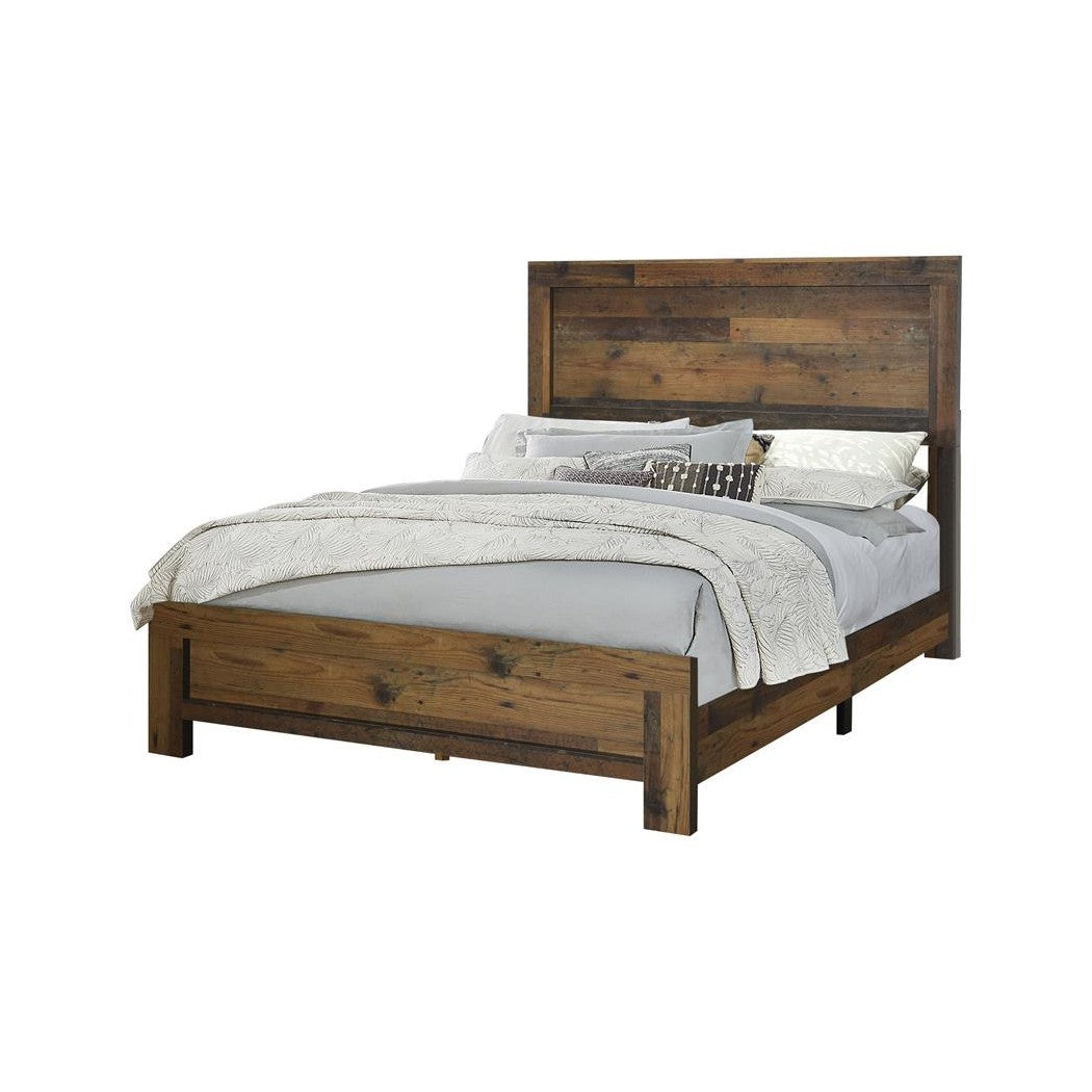 Sidney Eastern King Panel Bed Rustic Pine 223141KE