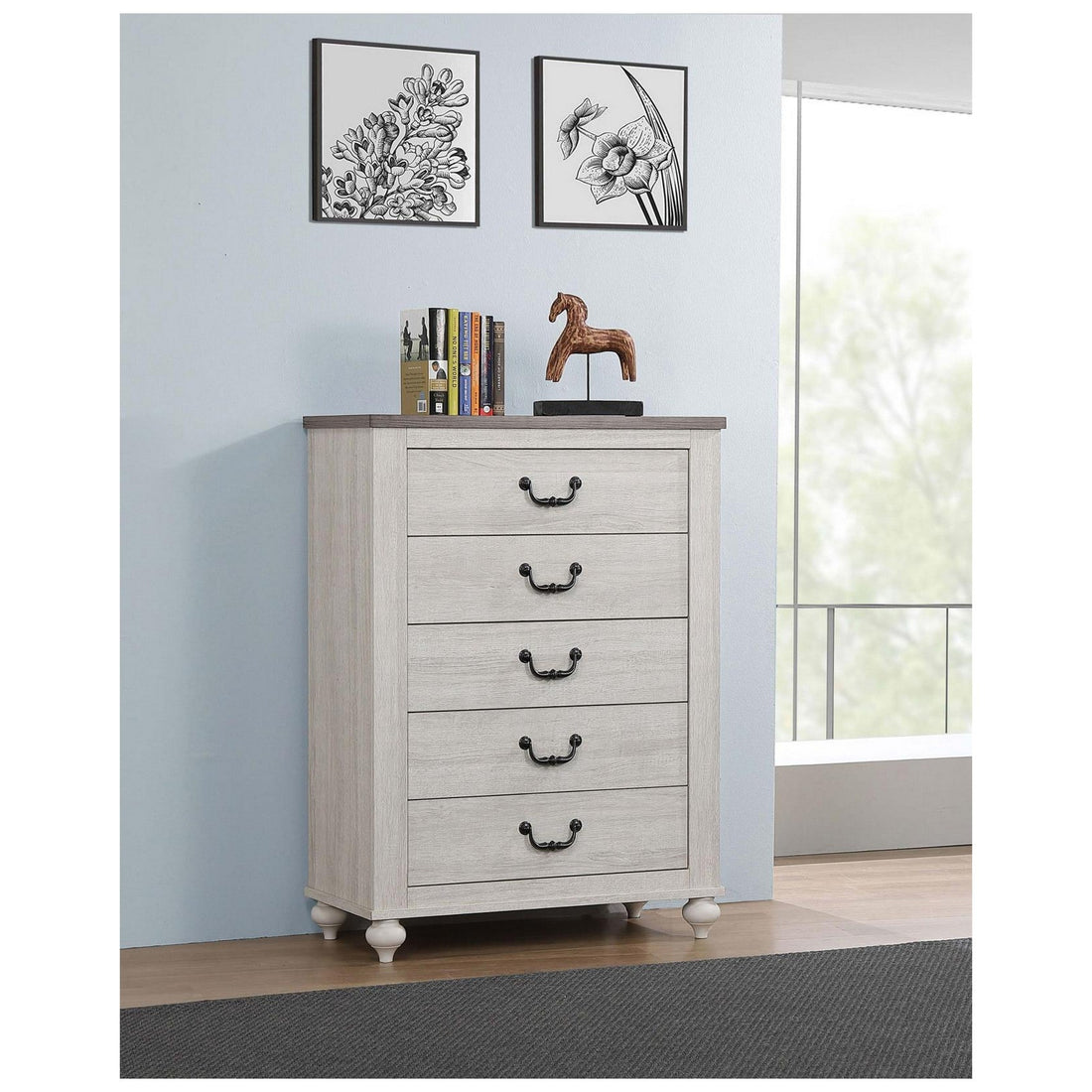 Stillwood 5-drawer Chest Vintage Linen 223285