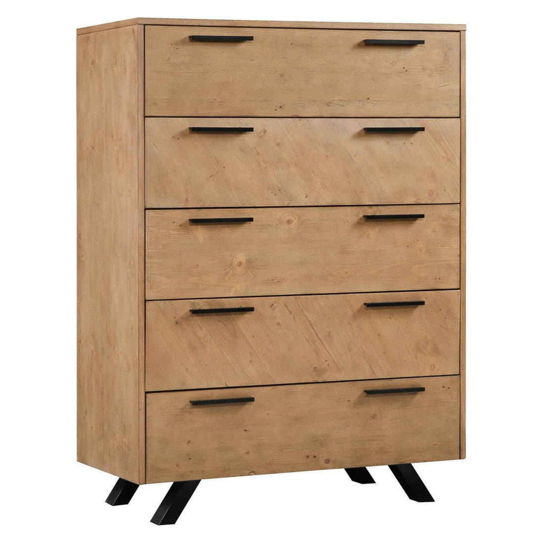 Taylor 5-drawer Rectangular Chest Light Honey Brown 223425