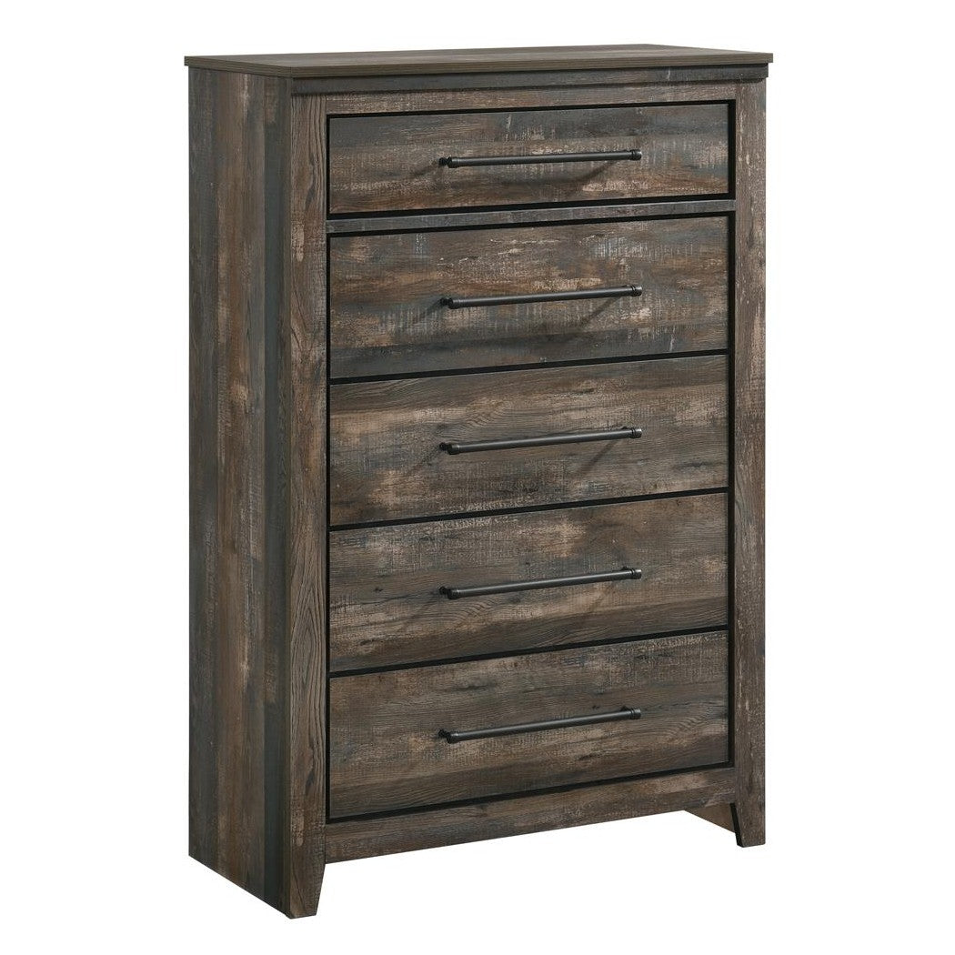 Ridgedale 5-drawer Chest Weathered Dark Brown 223485