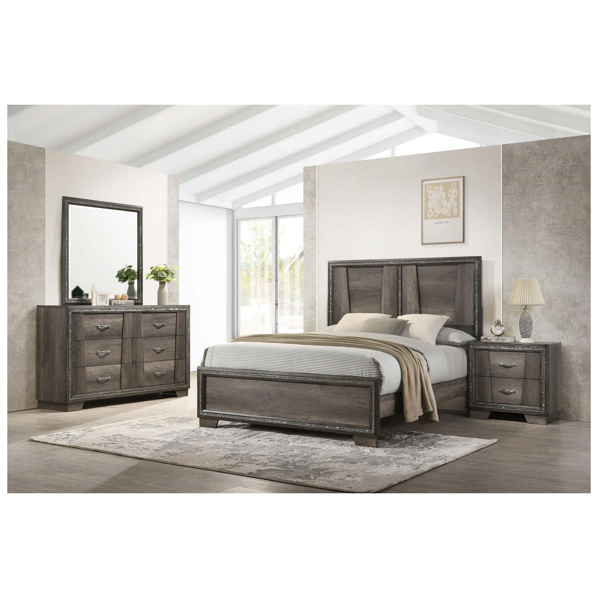 Coaster Queen Bed 4 Pc Set